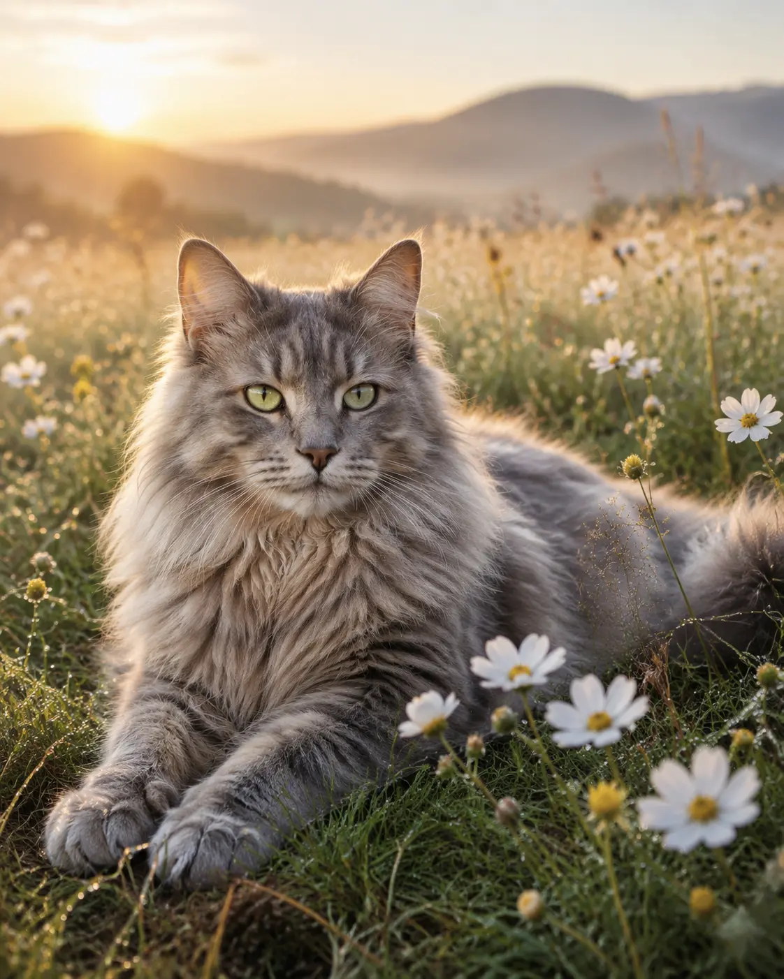 A gentle botanical Memory Meadow memorial portrait