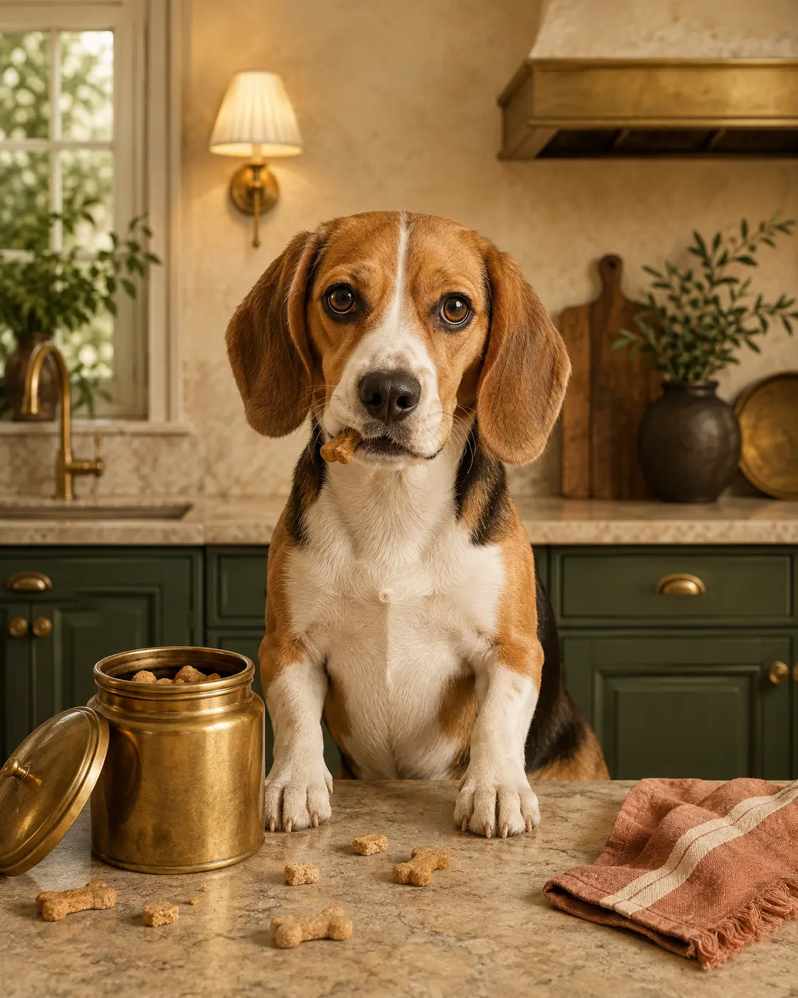 The Treat Heist custom pet portrait example