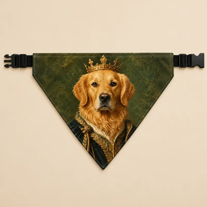 Custom pet portrait bandana · Small