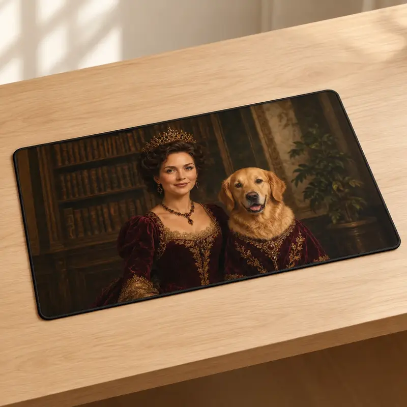Portrait desk mat