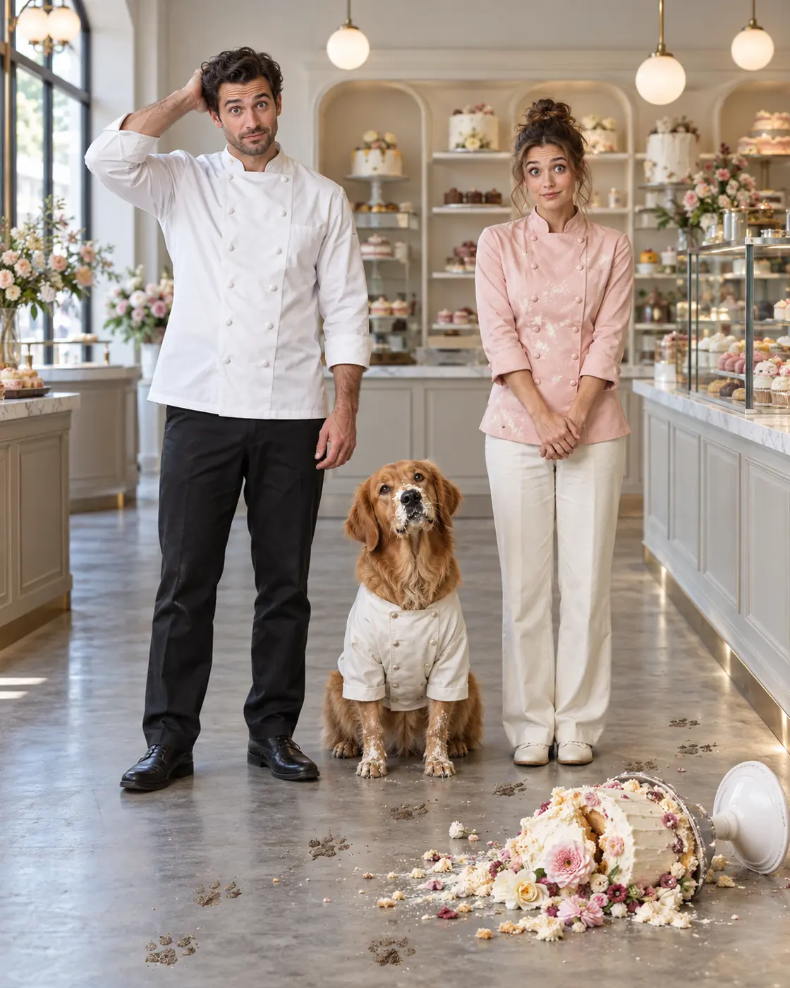 The Birthday Cake Suspects People and Pets ensemble portrait master