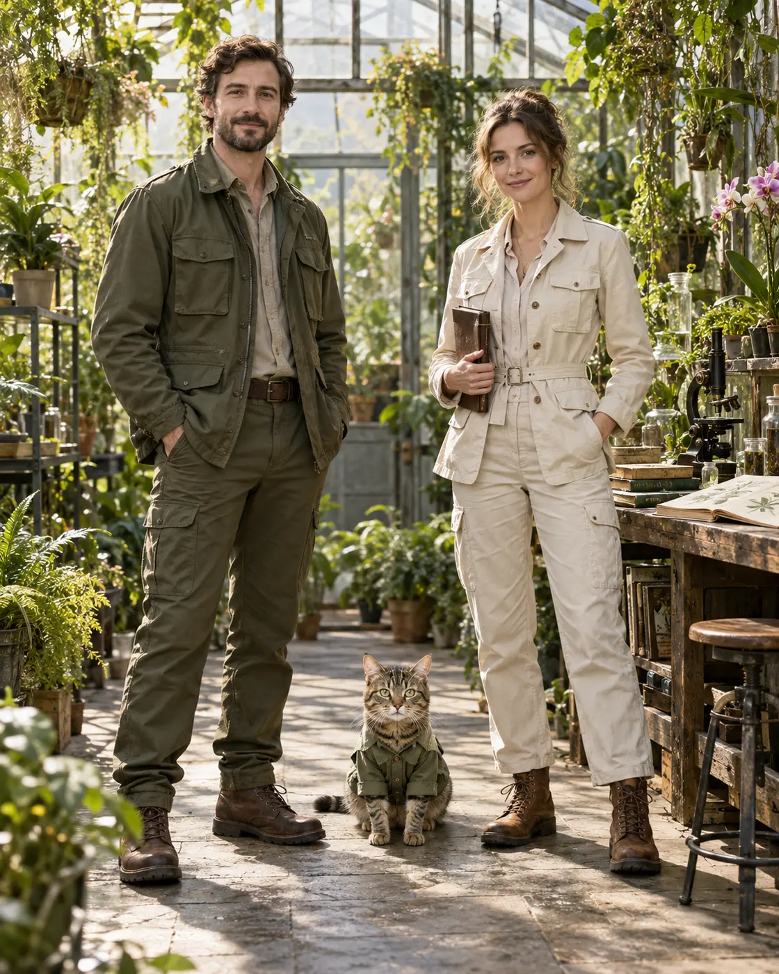 The Botanical Research Team People and Pets ensemble portrait master