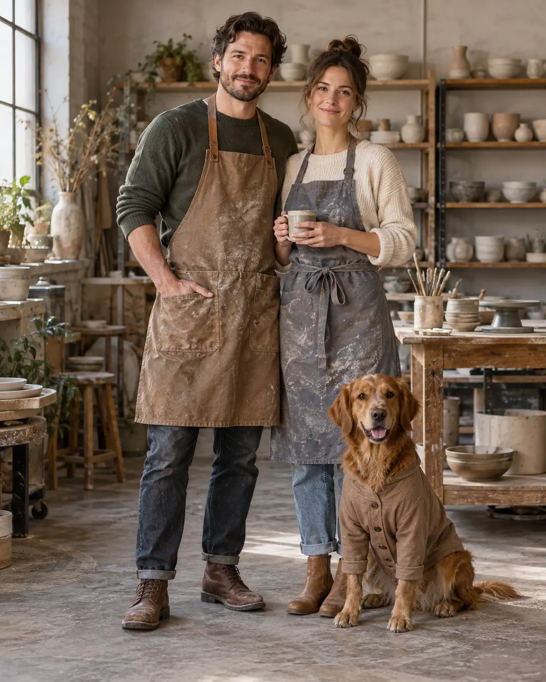 The Ceramic Studio People and Pets ensemble portrait master