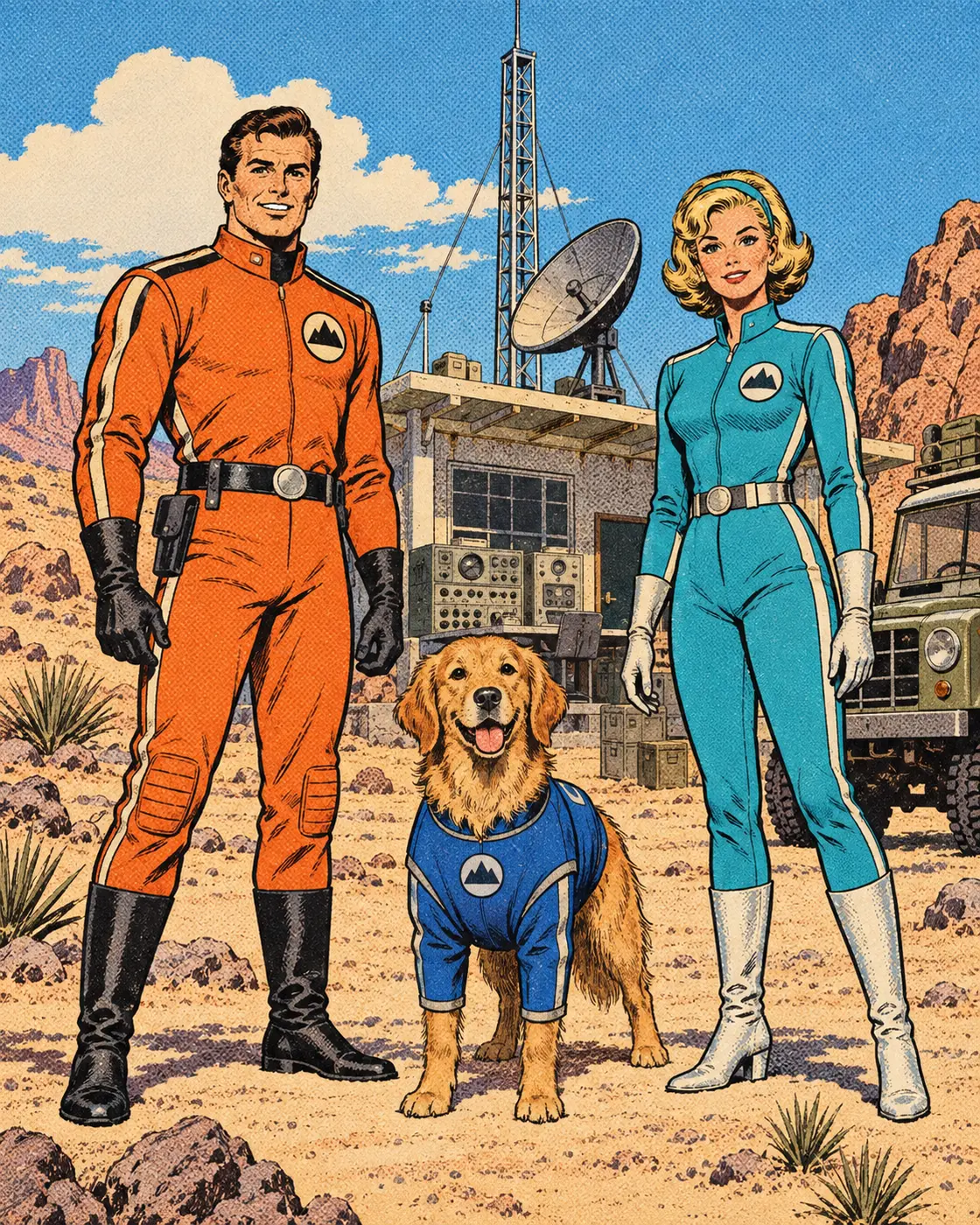 The Desert Radio Rescue People and Pets ensemble portrait master