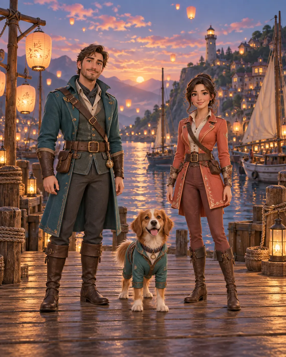 The Paper Lantern Harbor People and Pets ensemble portrait master
