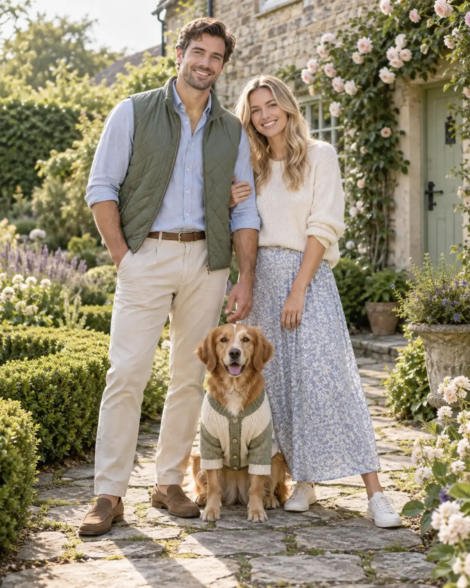 The Cottage Garden People and Pets ensemble portrait master