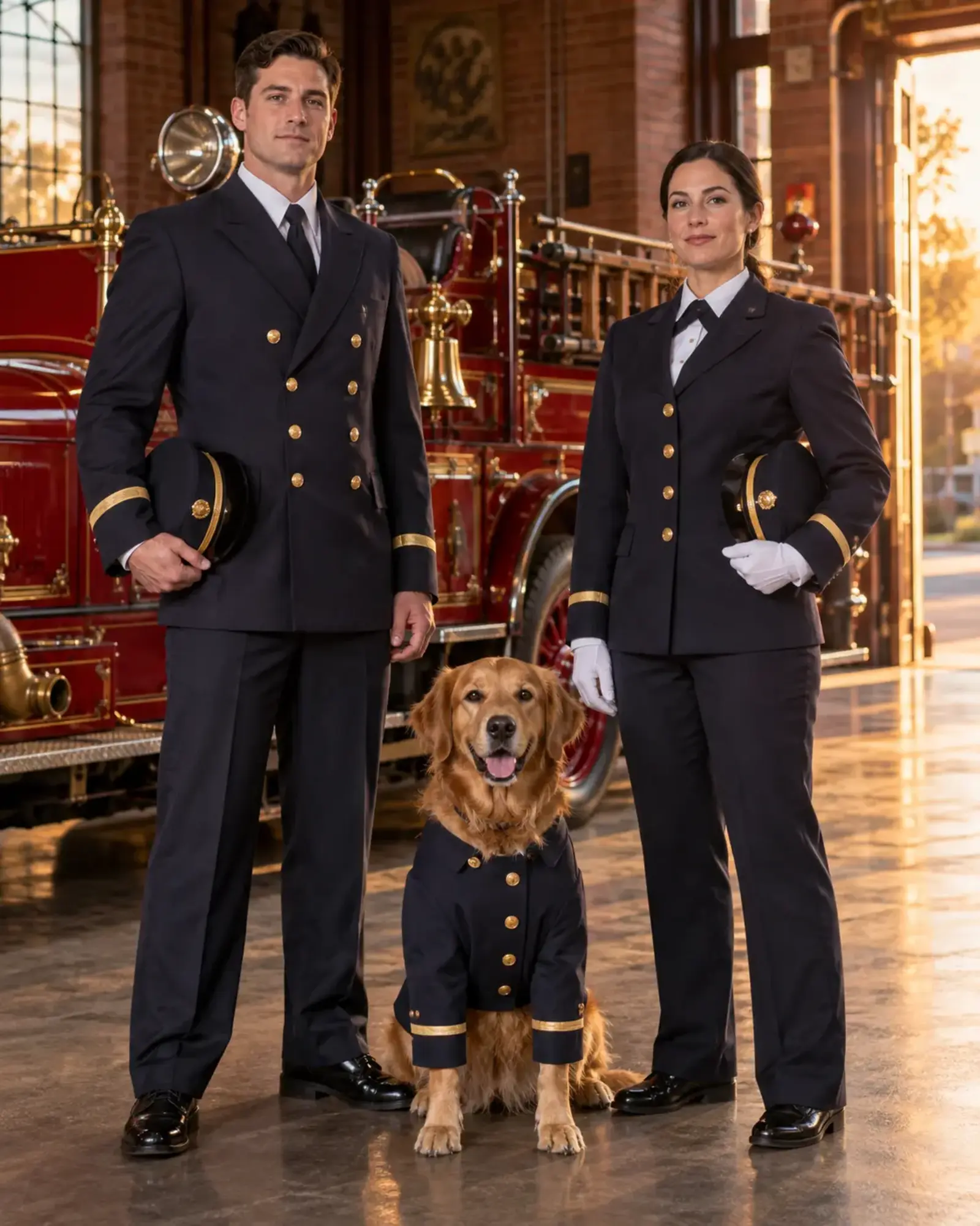 The Firehouse Honor Portrait People and Pets ensemble portrait master