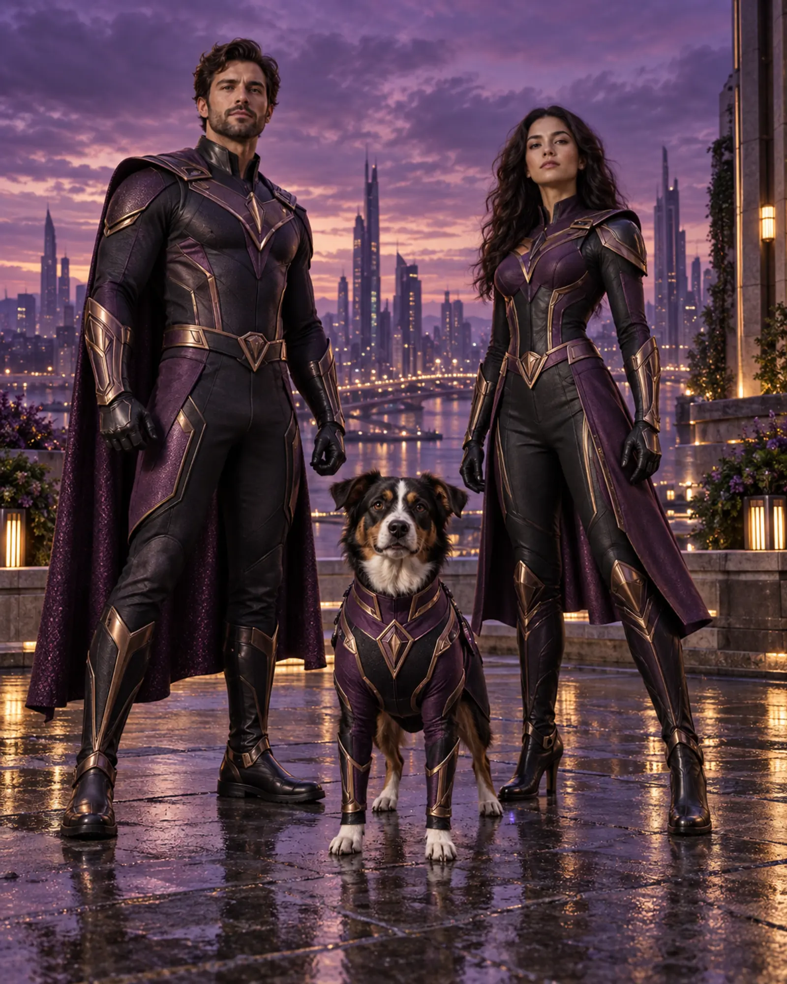 The Violet Vanguard People and Pets ensemble portrait master