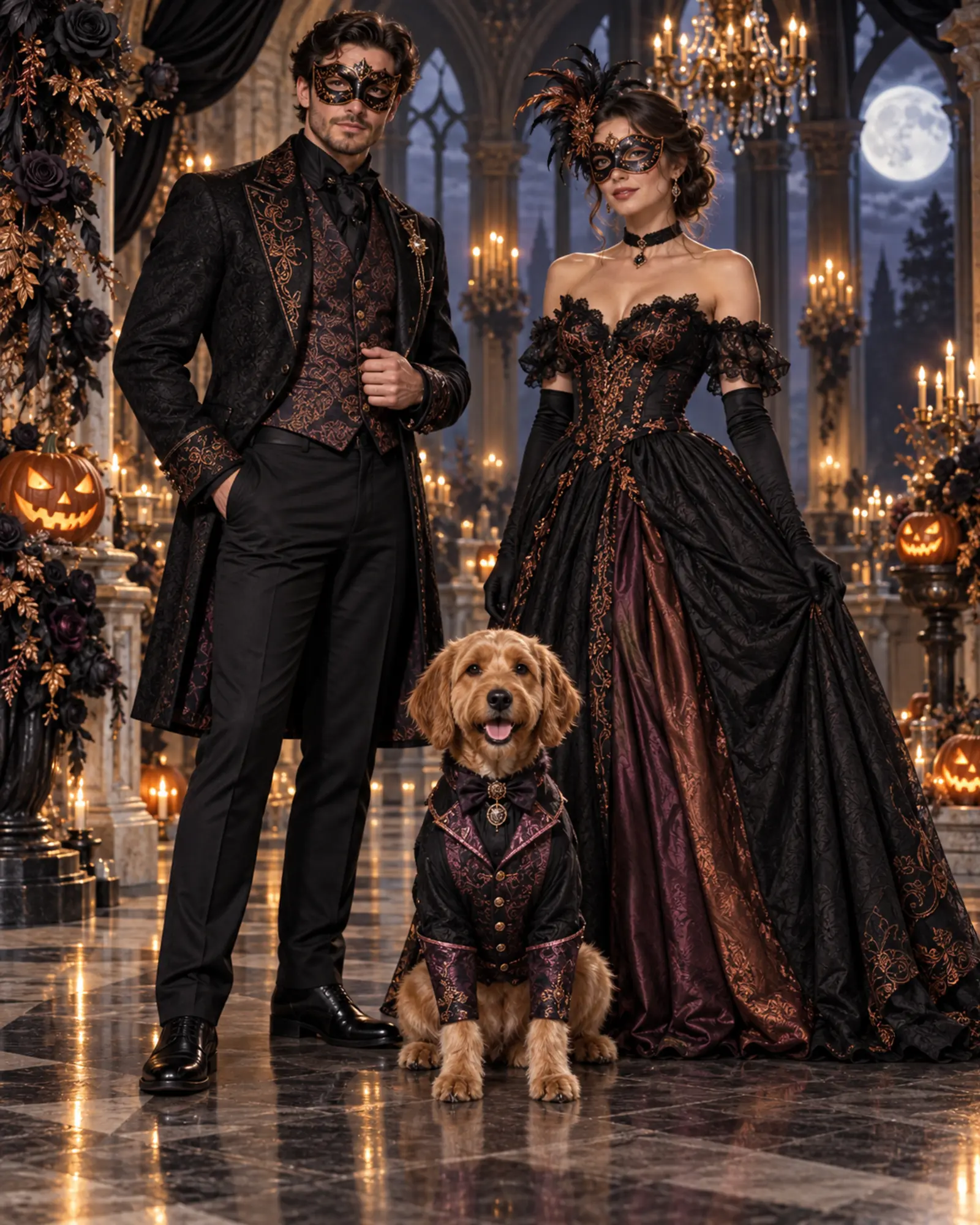 The Vampire Ballroom People and Pets ensemble portrait master