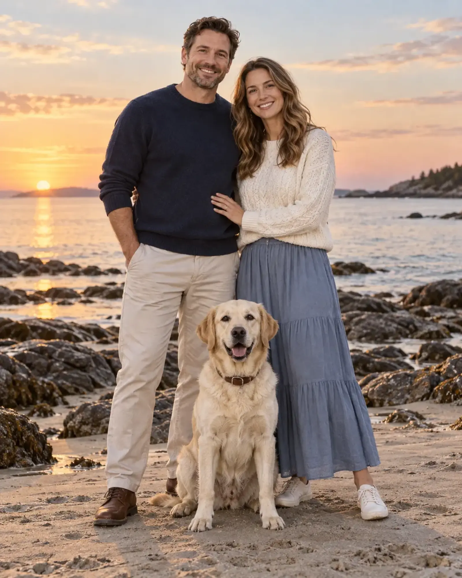 The Quiet Shore People and Pets ensemble portrait master
