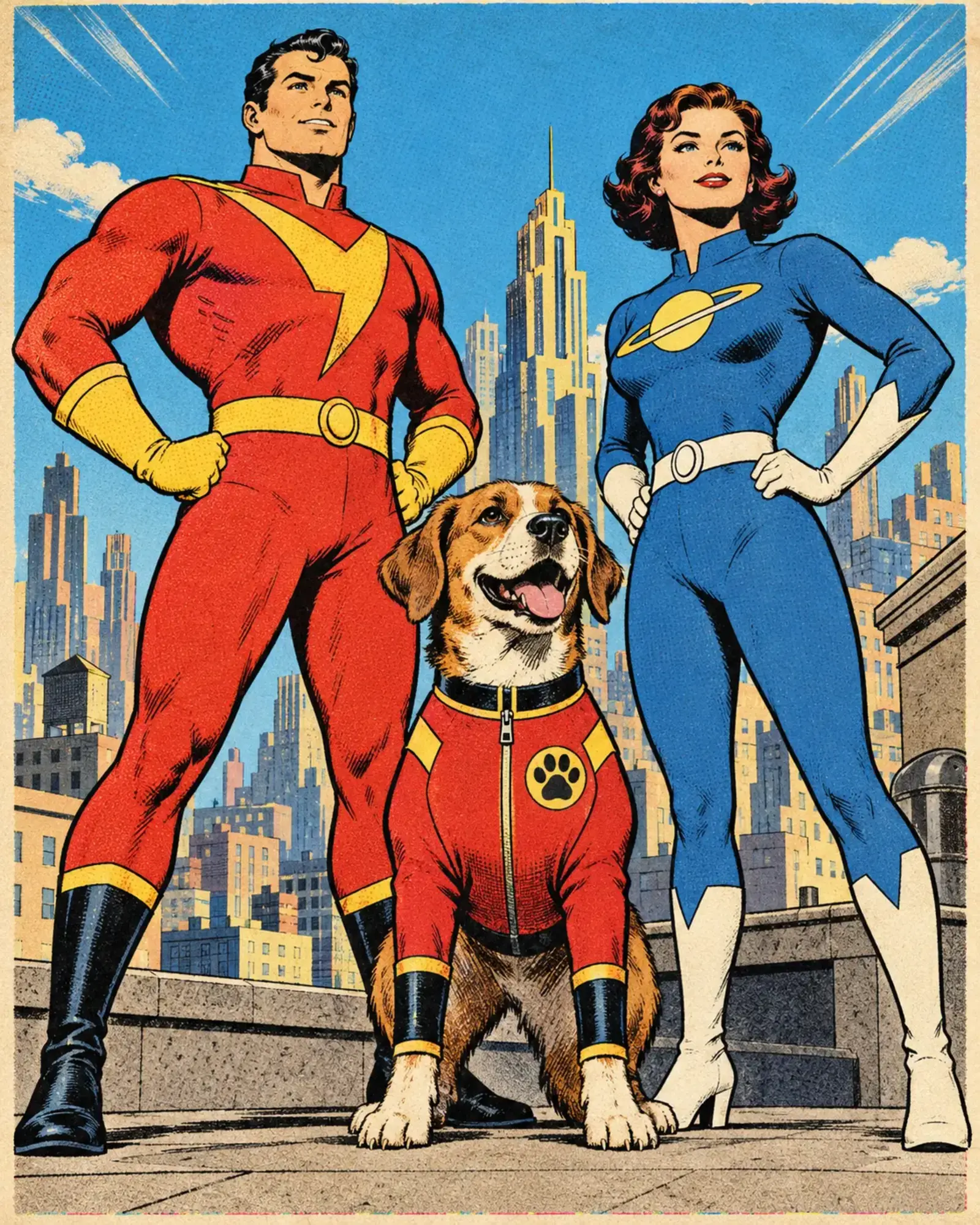 The Whole Crew People and Pets ensemble portrait master