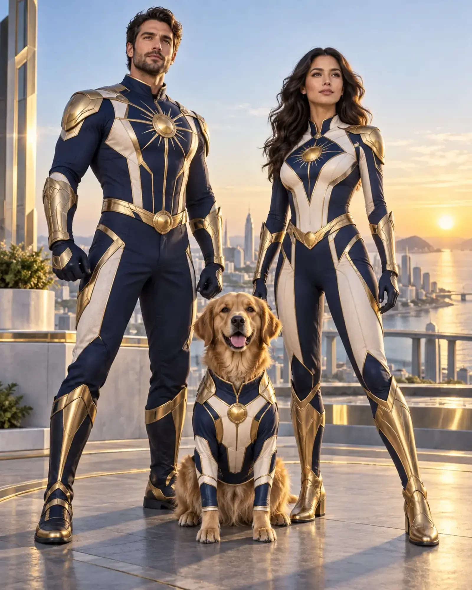 The Solar Guardians People and Pets ensemble portrait master