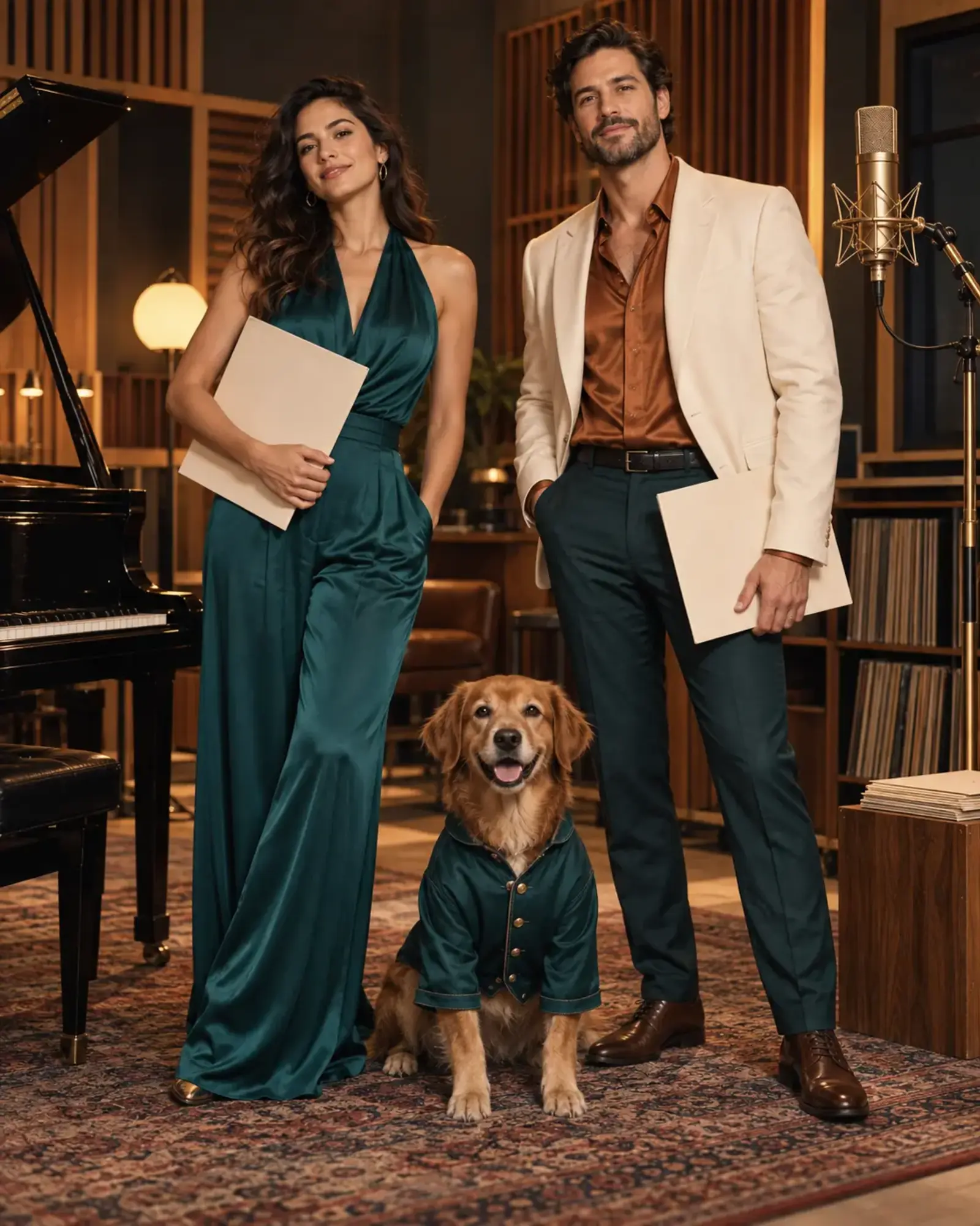 The Vinyl Session People and Pets ensemble portrait master